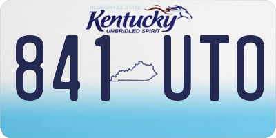 KY license plate 841UTO