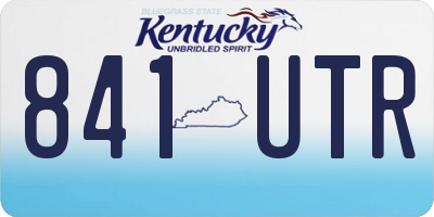 KY license plate 841UTR