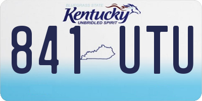 KY license plate 841UTU