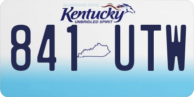 KY license plate 841UTW