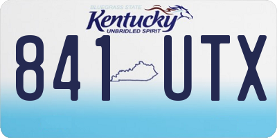 KY license plate 841UTX