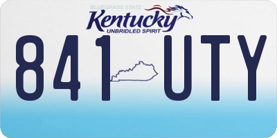 KY license plate 841UTY