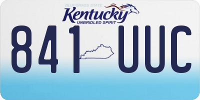 KY license plate 841UUC