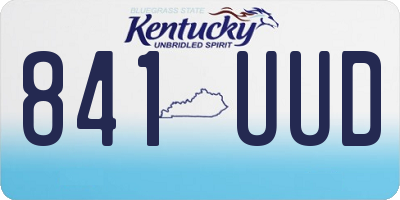 KY license plate 841UUD