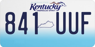 KY license plate 841UUF