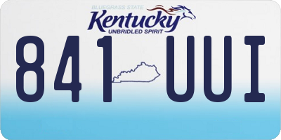 KY license plate 841UUI