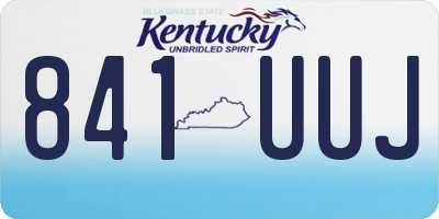 KY license plate 841UUJ