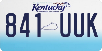 KY license plate 841UUK