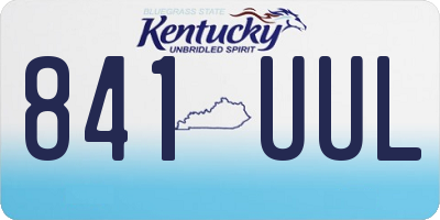 KY license plate 841UUL