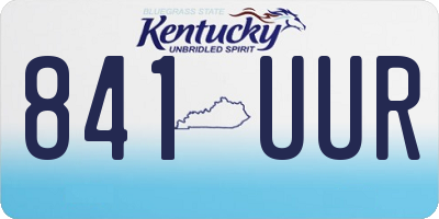 KY license plate 841UUR