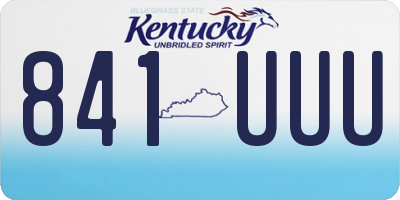 KY license plate 841UUU