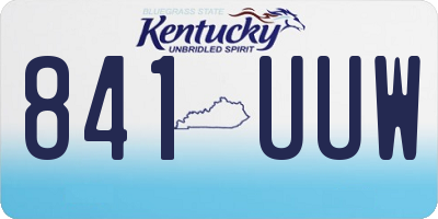 KY license plate 841UUW