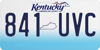 KY license plate 841UVC