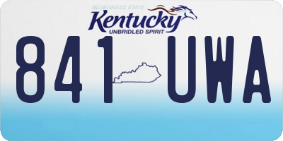 KY license plate 841UWA