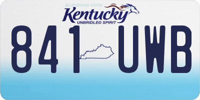 KY license plate 841UWB