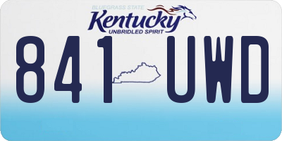 KY license plate 841UWD