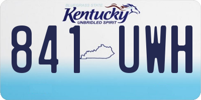 KY license plate 841UWH