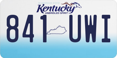 KY license plate 841UWI