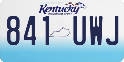 KY license plate 841UWJ