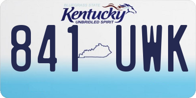 KY license plate 841UWK