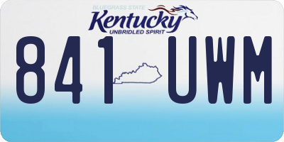 KY license plate 841UWM