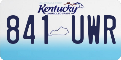 KY license plate 841UWR