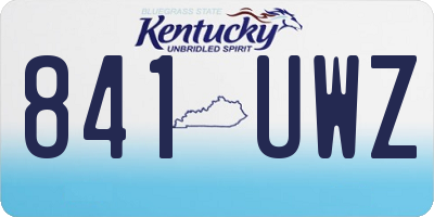 KY license plate 841UWZ
