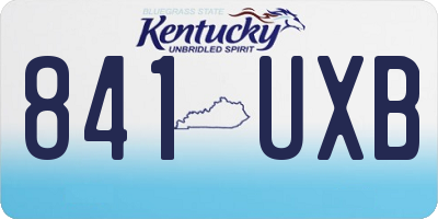 KY license plate 841UXB