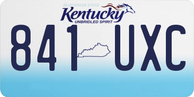 KY license plate 841UXC