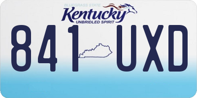 KY license plate 841UXD