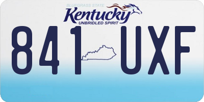 KY license plate 841UXF