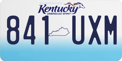 KY license plate 841UXM