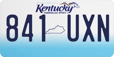 KY license plate 841UXN