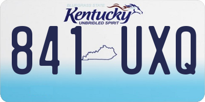 KY license plate 841UXQ