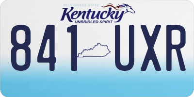 KY license plate 841UXR