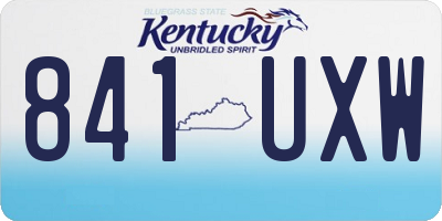 KY license plate 841UXW