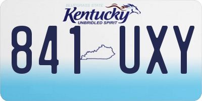KY license plate 841UXY