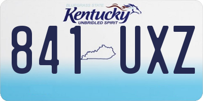KY license plate 841UXZ