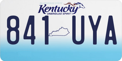 KY license plate 841UYA