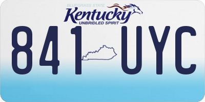 KY license plate 841UYC