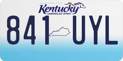 KY license plate 841UYL