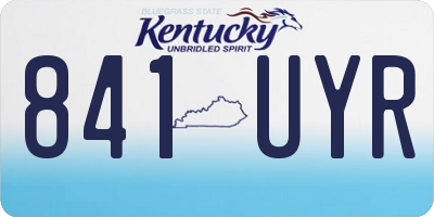 KY license plate 841UYR