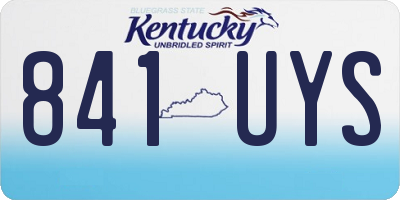 KY license plate 841UYS