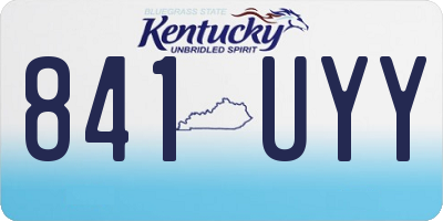 KY license plate 841UYY