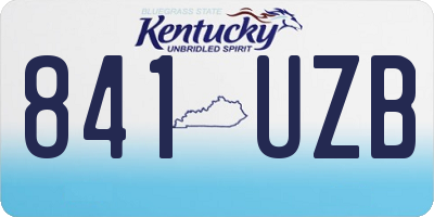 KY license plate 841UZB
