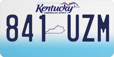 KY license plate 841UZM