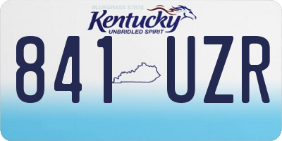 KY license plate 841UZR