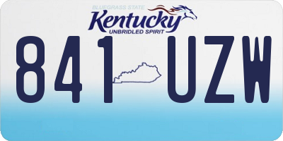 KY license plate 841UZW