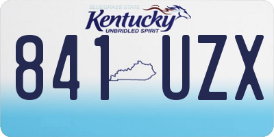 KY license plate 841UZX
