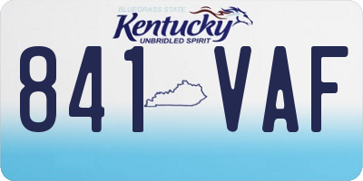 KY license plate 841VAF